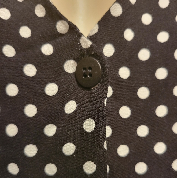 Polka-dot Dress Black and White L - Picture 4 of 12